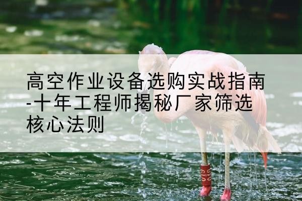 阜阳剪叉式升降机厂家-高空作业设备选购实战指南-十年工程师揭秘厂家筛选核心法则