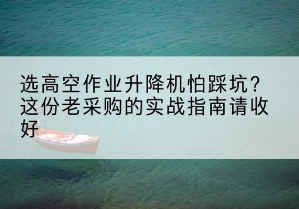 阜阳高空作业升降机厂家推荐-选高空作业升降机怕踩坑？这份老采购的实战指南请收好